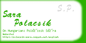 sara polacsik business card